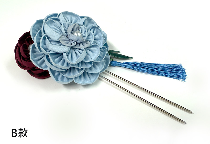 細工纏花雙層繁花髮梳